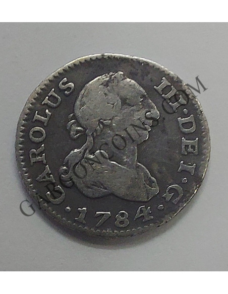 Carlos III  1/2 Real 1784 ceca de Madrid J D MBC+