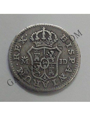 Carlos III  1/2 Real 1784 ceca de Madrid J D MBC+