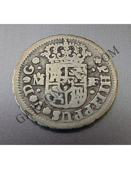 Felipe V  1/2 Real de Madrid  1735 ensayadores J F