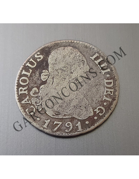 Carlos IV 2 Reales 1791 Madrid M F