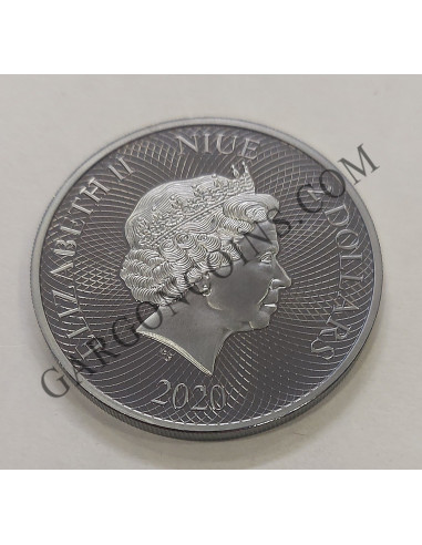  Niue 2 Dólares 2020 Suricatos  coloreada 1 onza Plata 0.999