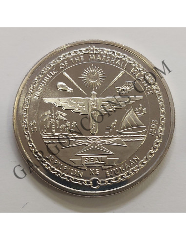 Marshall Islands 5 Dolares de 1993  Elvis Presley Proof