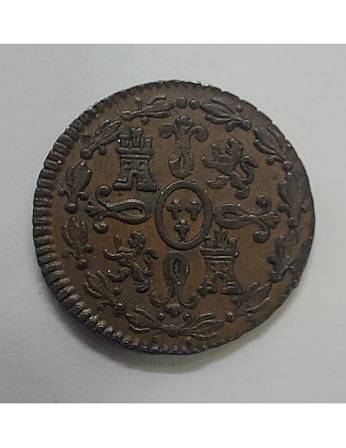  Fernando VII 2 Maravedis de Segovia del 1820 EBC+