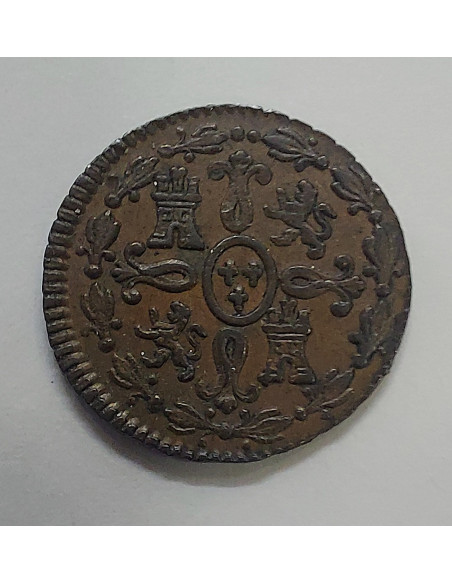  Fernando VII 2 Maravedis de Segovia del 1820 EBC+