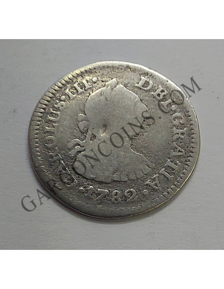 Carlos III  1  Real 1782 ceca de Méjico F F