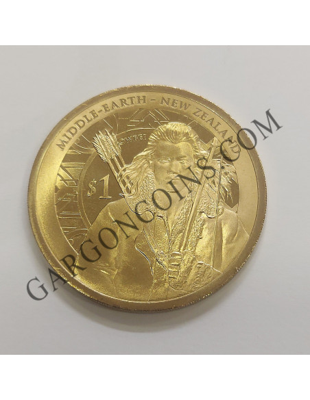 Nueva Zelanda 1 Dolar Motivo:El Hobbit: La desolación de Smaug - Bardo el Arquero del 2013 Proof