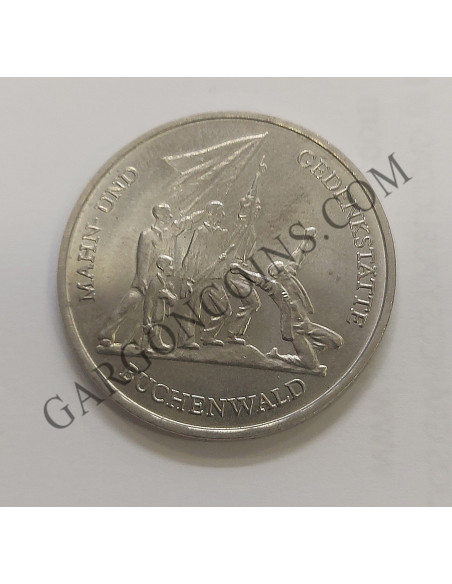 República Democratica Alemana DDR 10  Marcos 1972 ceca A Berlín  RDA del Memorial Buchenwald cerca de Weimar