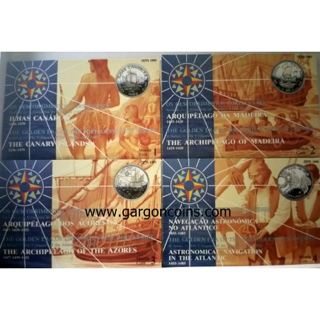 SERIE  MONEDAS 100 ESCUDOS PORTUGAL. LOS DESCUBRIMIENTOS PORTUGUESES. 500 AÑOS SERIE  MONEDAS 100 ESCUDOS PORTUGAL. LOS DESCUBRIMIENTOS PORTUGUESES. 500 AÑOS