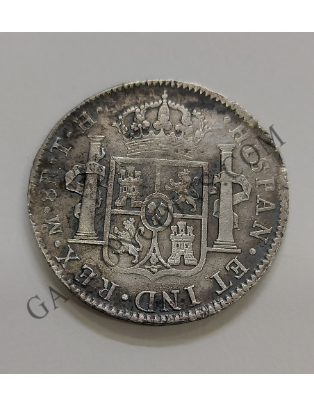 Carlos IV 8 Reales 1806 sobre 1805  Mexico TH 