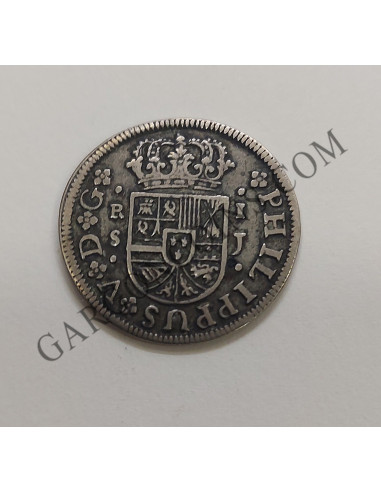 Felipe V  1 Real 1726 ceca de Sevilla J en  MBC