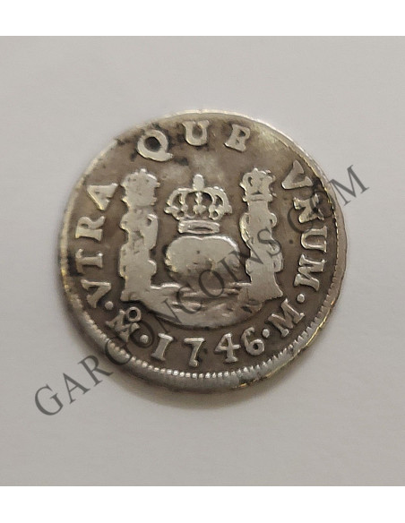 Felipe V  1 Real 1746 ceca de Mexico  Mo-M