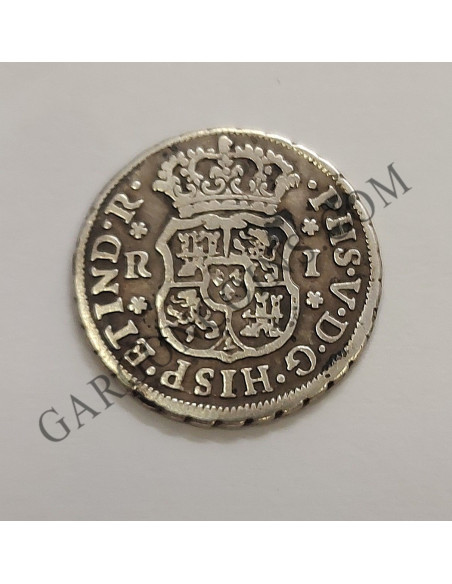 Felipe V  1 Real 1746 ceca de Mexico  Mo-M