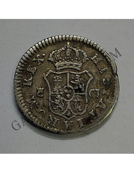 Fernando VII 1/2 Real de Cadiz del 1814 C J muy Rara