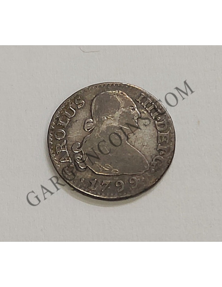Carlos IV  1/2 Real 1799 ceca de Madrid y ensayadores MF
