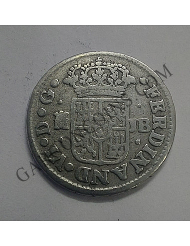 Fernando VI 1/2 real 1747 Madrid y ensayadores JB