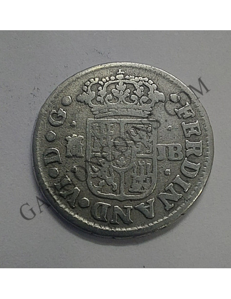 Fernando VI 1/2 real 1747 Madrid y ensayadores JB