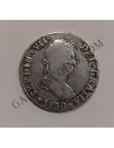Fernando VII  2 Reales 1830 Sevilla ensayadores JB