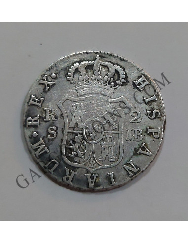 Fernando VII  2 Reales 1830 Sevilla ensayadores JB