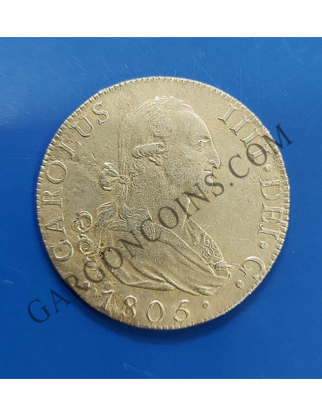 Carlos IV  8  Reales 1805 Madrid FA en EBC RARA