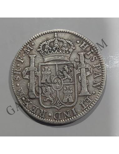 Carlos IV 8 Reales 1792 Mexico FM EBC