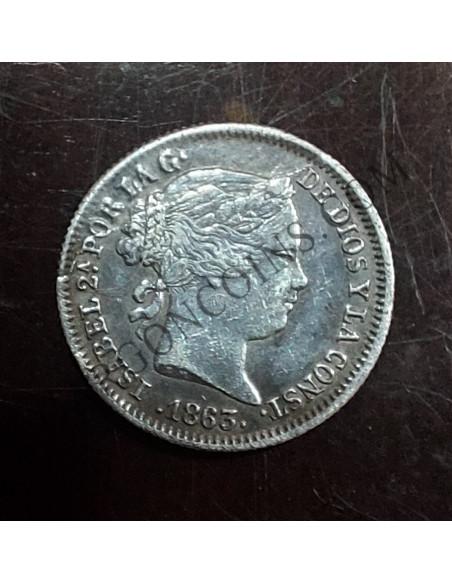 Isabel II   1 Real  1863 Sevilla 