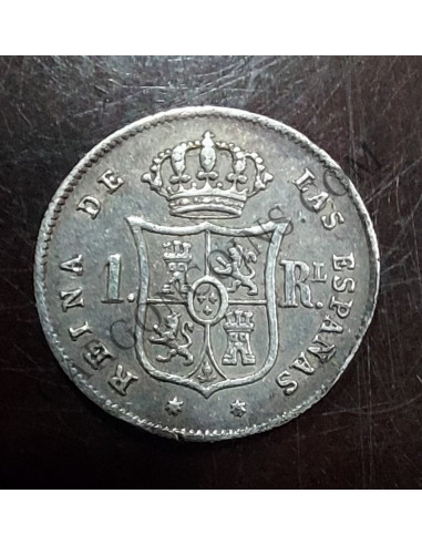 Isabel II   1 Real  1863 Sevilla 