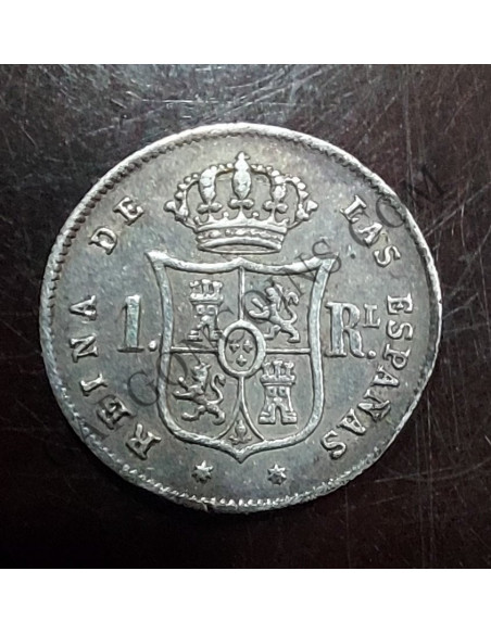 Isabel II   1 Real  1863 Sevilla 