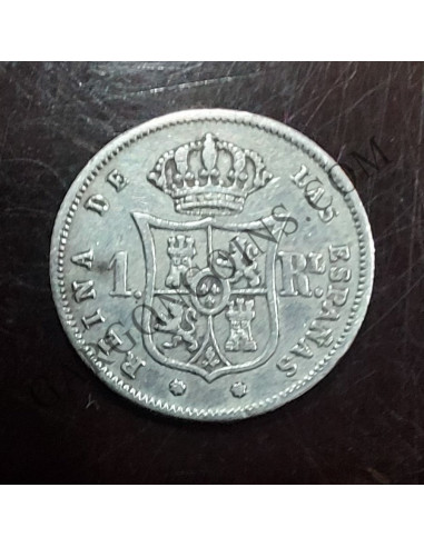 Isabel II   1 Real  1863 Sevilla 