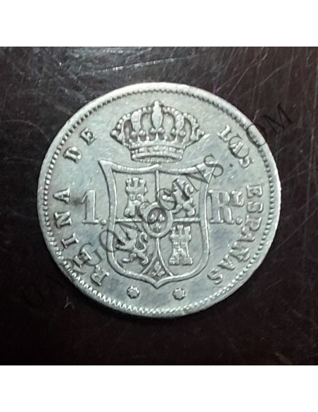 Isabel II   1 Real  1863 Sevilla 