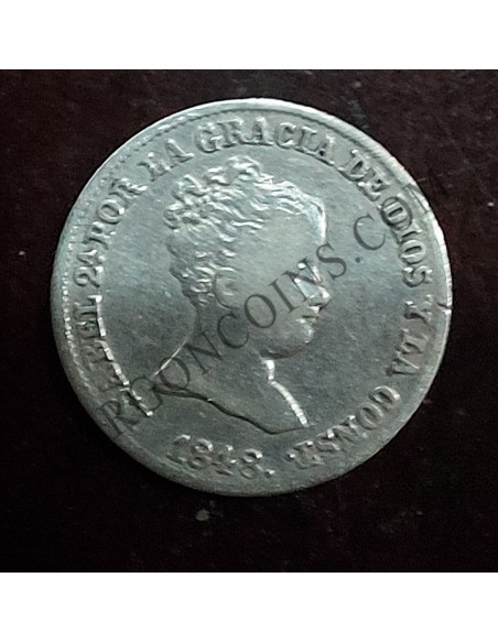Isabel II  1 Real  de Madrid DEL 1848