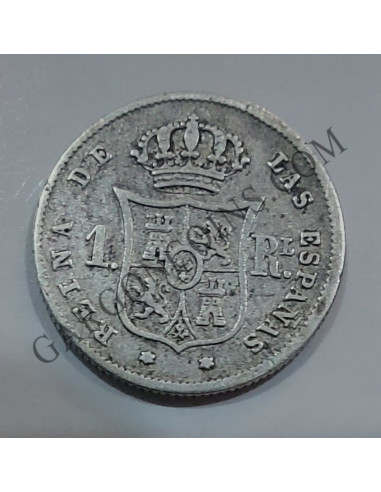 Isabel II  1 Real  de Madrid de 1859