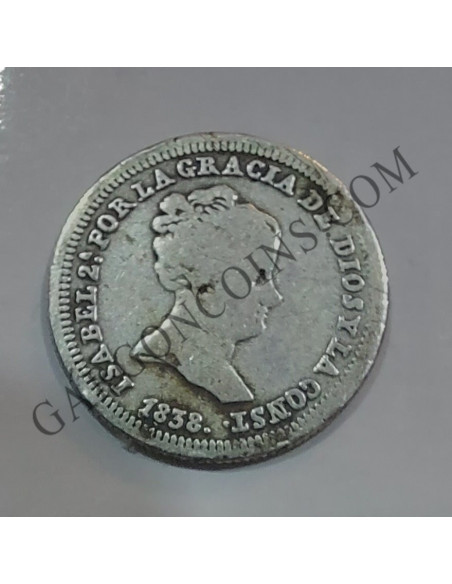 Isabel II  1 Real  de Madrid CL de 1838 