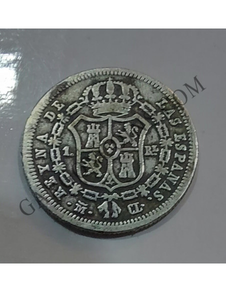 Isabel II  1 Real  de Madrid CL de 1838 