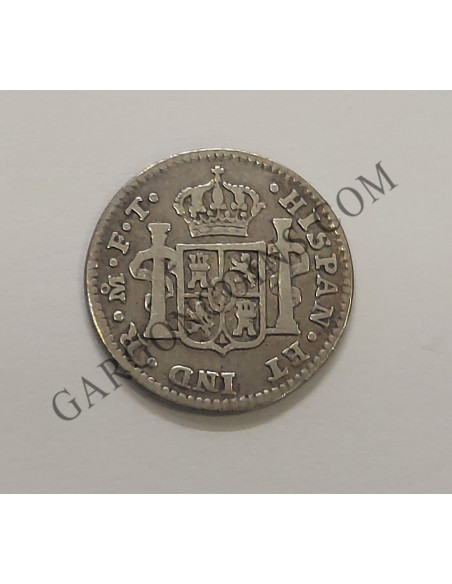 Carlos IV  1/2 Real 1802 ceca de Méjico FT