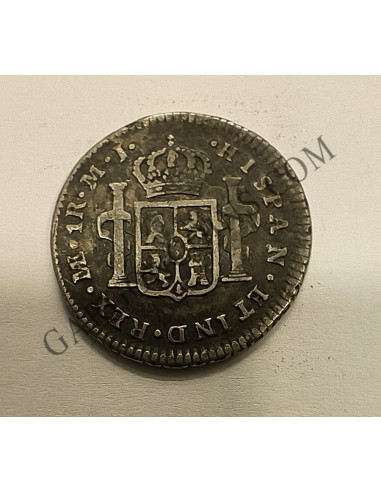 Carlos III 1 Real del 1774 ceca Lima ensayadores M J  EBC