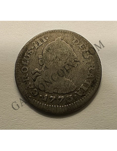 Carlos III 1/2 Real de 1773 ceca Lima J M