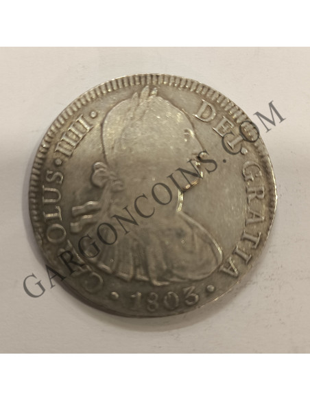 Carlos IV 8 Reales 1803 Mexico F T  EBC