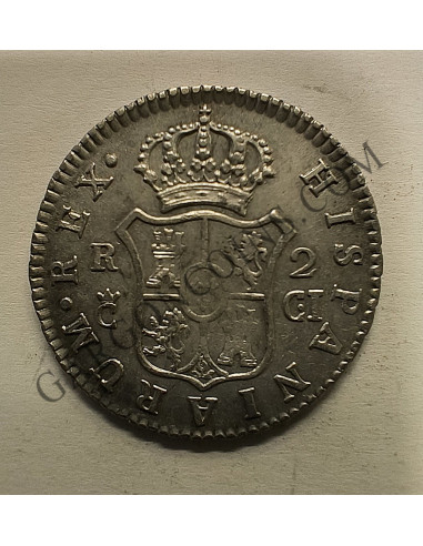 Fernando VII 2 Reales Cadiz C I de 1812 vano de acuñacion