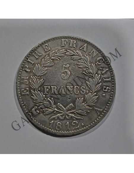 Francia 5 Francos Napoleon Bonaparte 1803 Año 12 Consul