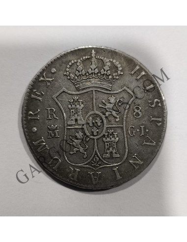 Fernando VII 8 reales Madrid 1815 ensayadores G J  mbc++