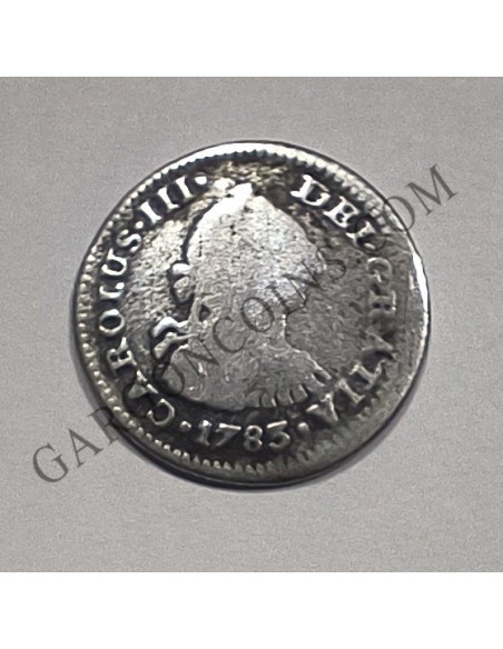 Carlos III  1/2 Real 1783 Mexico F F
