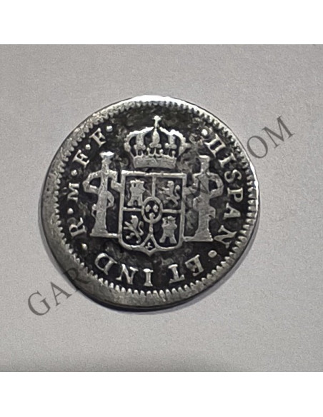 Carlos III  1/2 Real 1783 Mexico F F