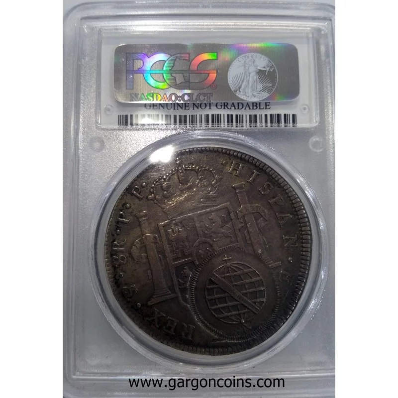 Brazil 960 Reis. sobre  8 Reales Carlos IV Potosí 1800. Resello de Minas de Gerais. Certificado PCGS