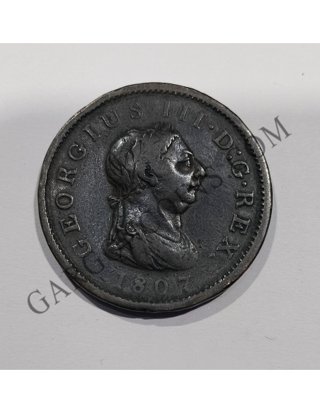 Gran Bretaña  1 Pence de George III del 1807 MBC