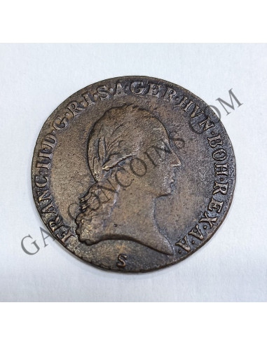 Austria Imperio Francisco II 3 Kreuzerdel 1800 ceca Schmöllnitz (Eslovakia)  KM 2115.3  MBC+EBC