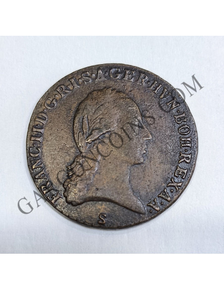 Austria Imperio Francisco II 3 Kreuzerdel 1800 ceca Schmöllnitz (Eslovakia)  KM 2115.3  MBC+EBC