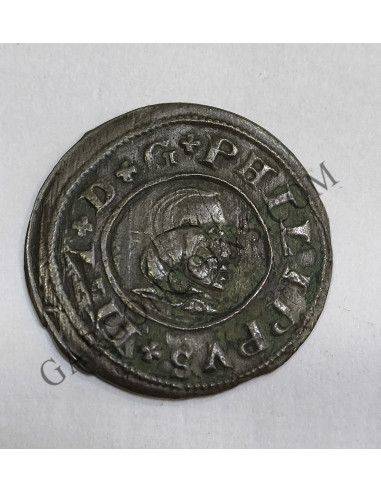 Felipe IV  8 Maravedies 1662 Madrid (Oficina calle Alcalá) Y variante M vertical EBC