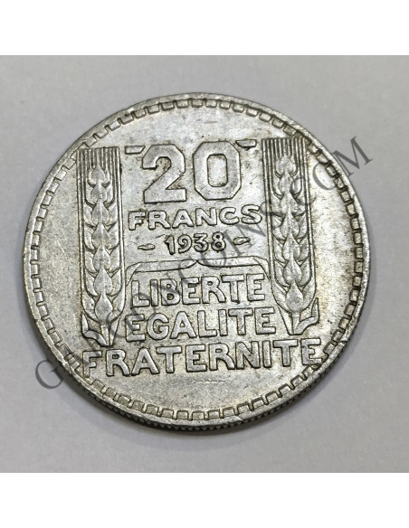 Francia Tercera República 20 Francos 1933  KM  879 Francia Tercera República 20 Francos 1933  KM  879