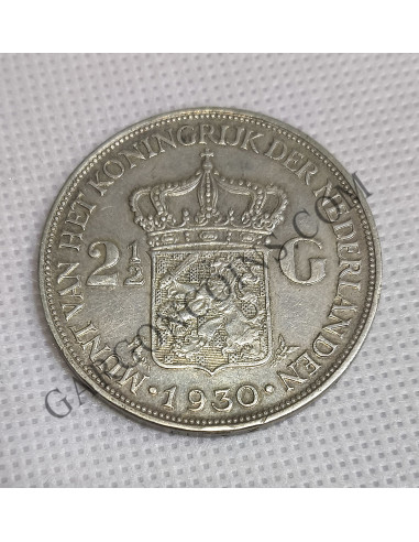 Paises bajos 2 ½ Gulden Florines del 1930 Wilhelmina