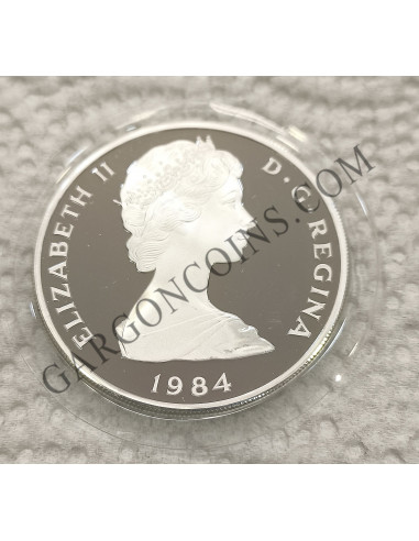 Turks and Caicos 10 Crowns 1984 Proof. Juegos Olímpicos de Verano Los Angeles 1984.